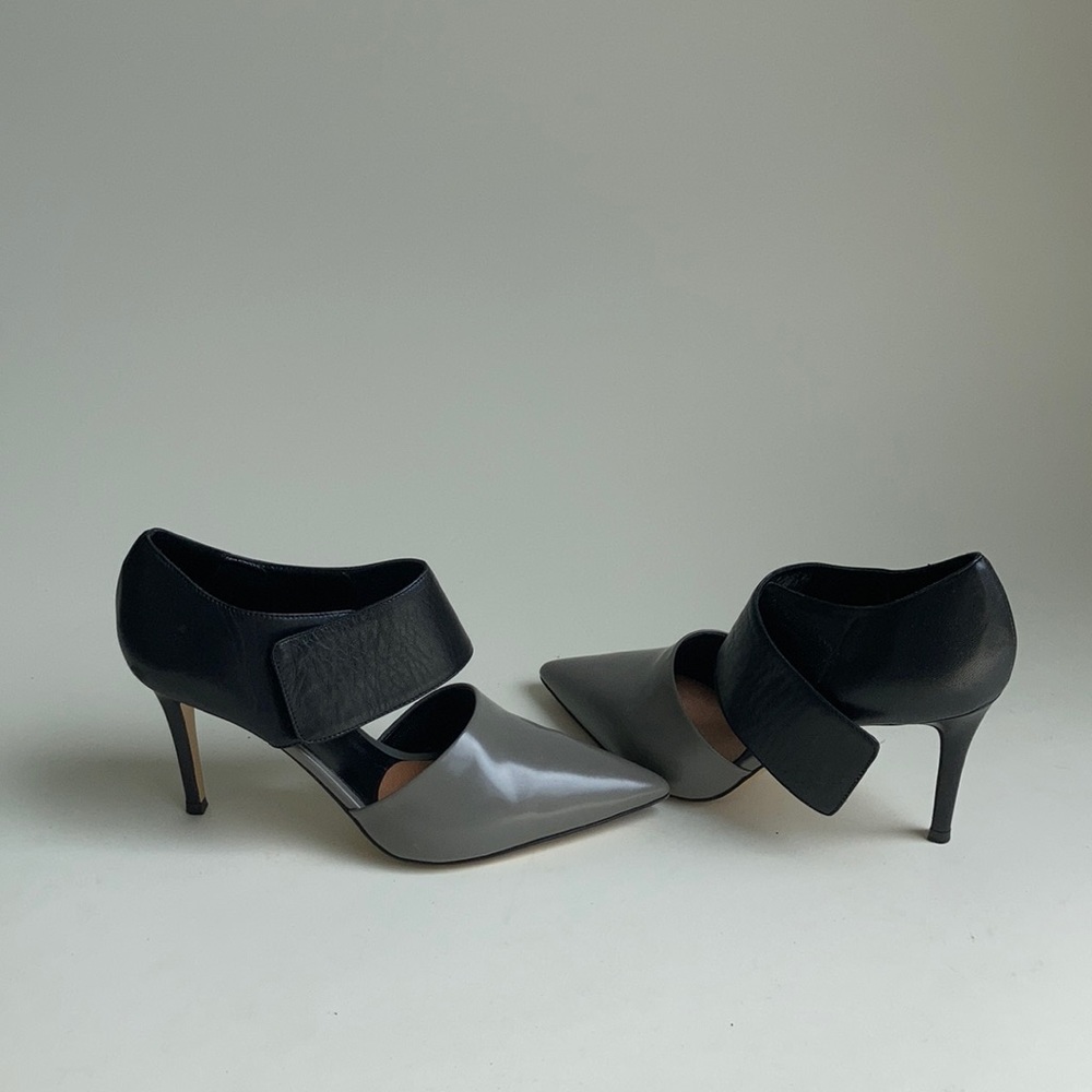 Grey and Black Strapped M Gemí Heels